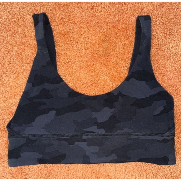 Lululemon Align Reversible Yoga Sports Bra Black/365 Camo Unpadded Size 10 - Picture 5 of 9